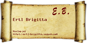 Ertl Brigitta névjegykártya